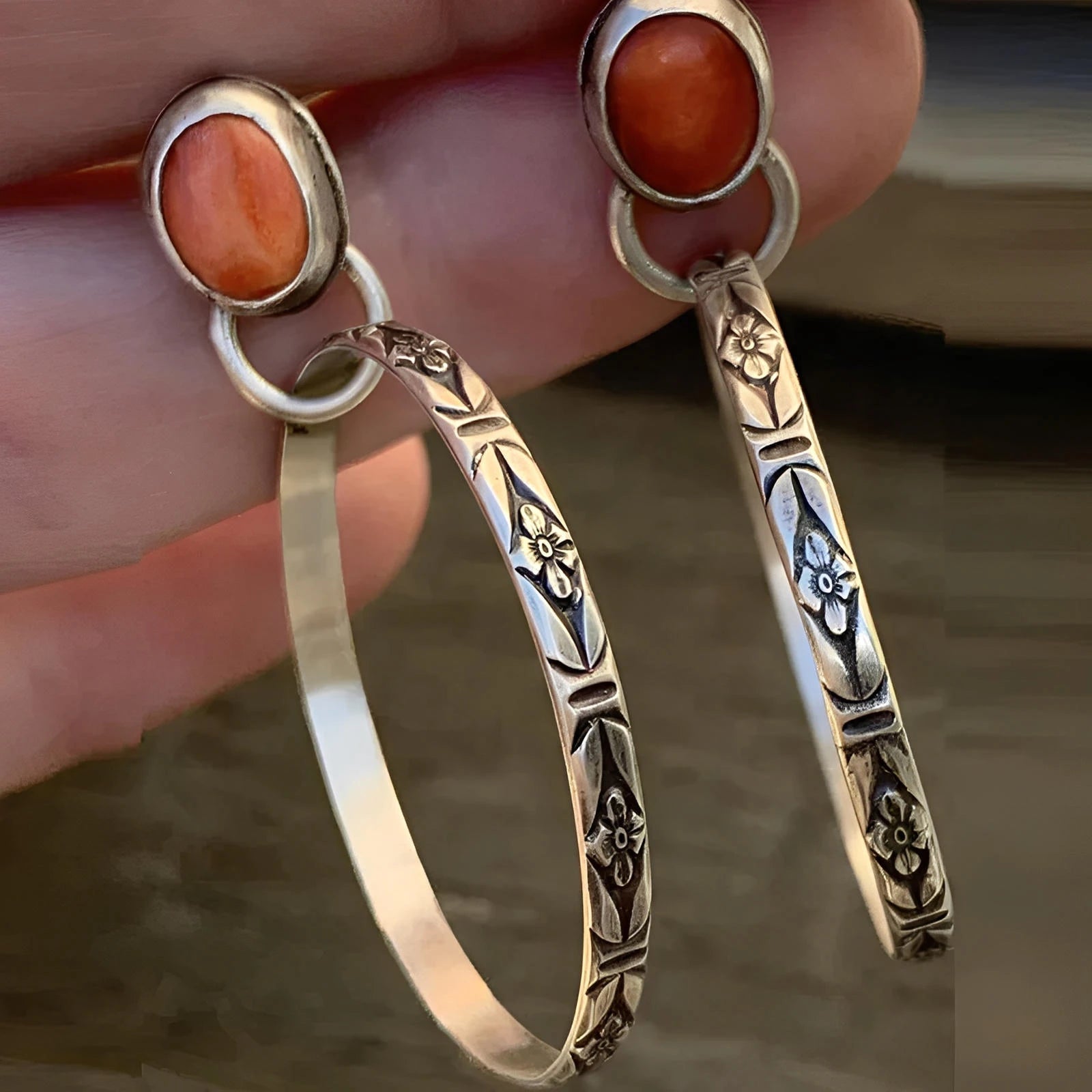 Vintage Onyx Boho -korvakorut 